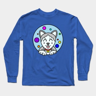 Cartoon Siberian Husky Long Sleeve T-Shirt